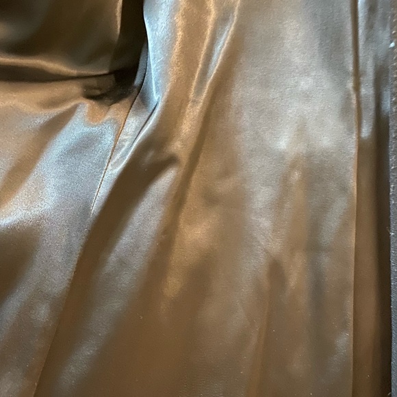 Mackage Black Cashmere Wool Blend Mid Coat High Double Breasted pleated - Picture 5 of 7